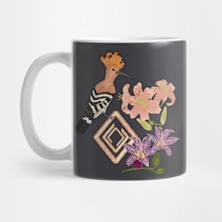 Art Deco Hoopoe Mug